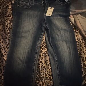 Wallflower Dark Blue Straight Leg Jeans